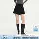 范思藍恩A字高腰顯瘦百搭短褲女冬2024新款直筒闊腿休閑褲子14424 黑色 S