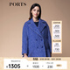 PORTS寶姿秋冬新品女裝長(cháng)袖毛呢大衣外套SM9C015NFF039 公主藍 XL (10)