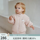 OAK FAMILY寶寶加厚棉服兒童冬保暖百搭外套嬰兒百搭拉鏈夾棉開(kāi)衫棒球服 淺粉 100 cm