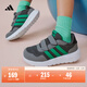 adidas男女小童RUN 60s CF魔術(shù)貼運動(dòng)鞋兒童阿迪達斯輕運動(dòng) 深灰/草坪綠/灰色   31.5