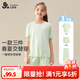 久歲伴少女睡衣女士莫代爾家居服夏季薄款涼感青少年媽媽親子裝三件套裝 淺奶綠-3件套 155 /S