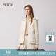 PRICH【90%鵝絨+綿羊毛】時(shí)尚針織拼接收腰羽絨服冬季女 39象牙白色 M 165
