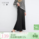 三彩2026春季新款緞面魚(yú)尾裙高腰半身裙優(yōu)雅A字長(cháng)裙浪漫M 經(jīng)典黑 M 160/68A