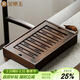 金鑲玉 茶盤(pán)家用小號竹木茶具托盤(pán)茶海儲水式棕中盛35*23*5.5cm