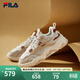 FILA斐樂(lè )官方女鞋復古運動(dòng)鞋秋款山丘鞋厚底老爹鞋舒適輕便休閑鞋 微白/樸色-WM 37.5