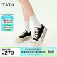 他她（TATA）經(jīng)典厚底帆布鞋女鞋子休閑板鞋小白鞋春新款WP801AM5 黑色 37