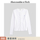 Abercrombie & Fitch經(jīng)典小麋鹿圖案美式修身打底內搭長(cháng)袖T恤上衣26春女裝139-6130 白色 M (165/96A)