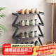 安爾雅簡(jiǎn)易鞋架多層家用門(mén)口創(chuàng  )意Z型鞋架子多層防塵鞋柜 格布款4層小號