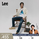 Lee【張凌赫代言】商場(chǎng)同款705標準中腰錐形破洞深藍男牛仔褲潮流 深藍色 29