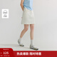 茵曼法式高腰牛仔短裙2025夏季女裝新款顯瘦a字包臀裙 珍珠白 L