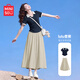 名創(chuàng)優(yōu)品（MINISO）休閑運動套裝女2026新款收腰polo衫山本裙褲小個子夏季穿搭一整套