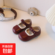 女寶寶公主鞋時(shí)尚優(yōu)雅女童皮鞋2025新款秋軟底防滑公主淺口單鞋 紅色 27 內長(cháng)16.5cm