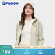 FILA FUSION斐樂(lè )潮牌針織連帽外套女冬新款時(shí)尚休閑修身上衣 蜜餞卡其-LK M 165/84A/M