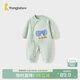 童泰（TONGTAI）嬰兒連體衣秋冬季純棉夾棉寶寶衣服兒童哈衣薄棉爬服綠色80cm