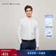 Tommy Hilfiger【牛津紡】26春夏新款男裝商務(wù)休閑修身簡(jiǎn)約長(cháng)袖襯衫外套 白色YCD S (推薦：120-130斤)