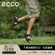 愛(ài)步（ECCO）戶(hù)外涼鞋男鞋 男士透氣魔術(shù)貼沙灘休閑鞋子 越野069564 黑色/灰色06956450034 40