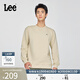 Lee舒適版日常圓領(lǐng)小Logo貼布男士長(cháng)袖衛衣休閑潮流LMT010832204 卡其色 XL