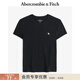 Abercrombie & Fitch【百搭圓領(lǐng)】小麋鹿圖案女裝25夏季美式修身短袖T恤139-5273 黑色 XS (160/84A)