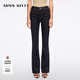 MISS SIXTY2025春季新款原色牛仔褲女高腰顯瘦修身窄版微喇叭褲 深藍短版 24