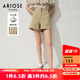艾諾絲雅詩(shī)ARIOSEYEARS夏季新品舒適高腰設計柔順牛仔短褲30423239 橄欖綠 L
