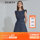 PORTS寶姿 春夏新品無(wú)袖印花連衣裙SL8D045KFD066 黎霧藍 M 6