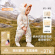 英氏（YEEHOO）兒童羽絨服秋冬納米抗菌輕薄款嬰兒羽絨服連體衣超韌絨 林中雪人 73 cm-充絨40g-建議6-9個(gè)月