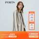PORTS寶姿 商場(chǎng)同款新品女裝條紋網(wǎng)眼肌理西裝LL8J032KFQ051 丈青條紋 XS (2)