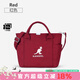 KANGOL官方休閑帆布包男女手提斜挎單肩餃子包大學(xué)生ins韓風(fēng)大容量百搭 【限定色】紅色