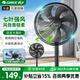 格力（GREE）家用臥室臺地兩用七葉大風(fēng)量落地電風(fēng)扇 客廳立式搖頭轉頁(yè)扇對流循環(huán)換氣扇機械式電扇 FD-35X65h7(升級加大款-黑色)