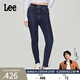 Lee【張凌赫代言】商場(chǎng)同款美顏牛仔419緊身高腰窄腳女牛仔褲潮流 深藍色 26