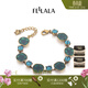 翡拉拉（fellala）「綠光」手鏈彩晶琺瑯手鏈女復古優(yōu)雅輕奢高級感仿寶石手串鏈禮物 商場(chǎng)同款
