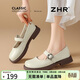 ZHR則則瑪麗珍鞋女舒適羊皮墊百搭皮鞋女簡(jiǎn)約淺口平底通勤女鞋MN21米色37