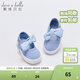 戴維貝拉（DAVE＆BELLA）兒童女童帆布鞋男童布鞋春秋幼兒鞋幼童板鞋春季一腳蹬小童公主鞋 天藍 170(鞋內長(cháng)17cm)