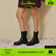 SAM EDELMAN山姆愛(ài)德曼秋劉亦菲同款牛皮高跟圓頭切爾西靴短靴女靴AGATA 黑色 建議拍大一碼 37.5 /美碼7M