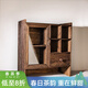 容山堂置物架防塵茶具收納柜家用茶壺架子展示架 實(shí)木博古架多寶閣 桐木多寶閣茶柜