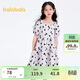巴拉巴拉女童夏裝連衣裙24中大童甜美裙子泡泡袖202224111040