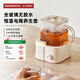 BASSENS巴森小方燉全玻璃養生壺0膠0拼接1.5L煮茶器煮茶壺恒溫家用多功能辦公室小型電陶爐花茶 BS-D9