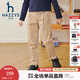 哈吉斯（HAZZYS）品牌童裝男童長(cháng)褲秋新品彈力柔軟舒適休閑簡(jiǎn)約百搭梭織長(cháng)褲 燕麥卡其 155