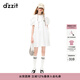 DZZIT地素時(shí)尚春夏甜酷少泡泡袖娃娃領(lǐng)短袖連衣裙3H2O4501B 白色 M