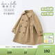 戴維貝拉（DAVE＆BELLA）新款大童女裝中大童風(fēng)衣外套兒童大衣女童春季小女孩春天 卡其色【常規款】 130 cm（建議身高120-130cm）