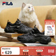 FILA斐樂(lè )官方貓爪7代女鞋老爹鞋2026春季新款厚底鞋休閑鞋運動(dòng)鞋 黑/太空銀-BS 38