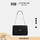 蔻馳（COACH）奧萊女士女包ELODIE斜挎包單肩包通勤鏈條包盒子包 SV/黑色