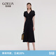 歌莉婭連衣裙女早秋大方得體穿搭法式掐腰漂亮小黑裙1E5C4H4N0 00B黑色 XS