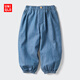 優(yōu)衣庫嬰幼兒寶寶棉質(zhì)束腳褲/長(cháng)褲褲子26春夏新款483477 65 寶藍色 100