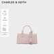 CHARLES&KEITHkerry單肩包簡(jiǎn)約掛飾手提斜挎包女生日禮物CK2-30271481 Light Pink淺粉色 小包