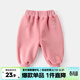 嘟嘟家童裝寶寶褲子秋冬款兒童嬰兒大PP褲男童棉褲女童加絨褲冬裝 粉色 120