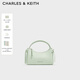 CHARLES&KEITH26春新品蝴蝶結多巴胺手提斜挎小方包生日禮物CK2-30160255 Mint Green薄荷綠色 S
