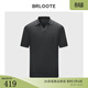 巴魯特（Brloote）【涼感透氣】男士POLO衫含桑蠶絲亞麻吸濕透氣彈力橫機海鷗領(lǐng)短袖 麻灰 XL (180/100A)