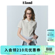 ELAND【長(cháng)絨棉】衣戀襯衫女袖口花邊圓角領(lǐng)微彈修身上衣25夏新款 象牙白/白色(39)Ivory S /160