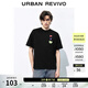UR2026夏季新款男裝時(shí)尚趣味印花圓領(lǐng)基礎款短袖T恤UMM460027+ 正黑 L